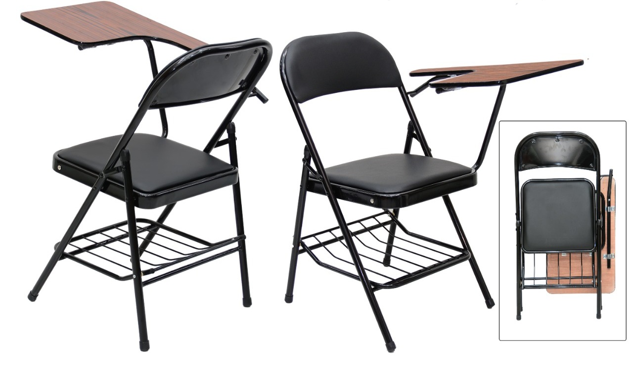 Folding Fx-106 Study Chair, Metal Folding Student Chair With Writing Pad For Work From Home, Study Purpose, Homework Chair, Learning Chair, Classroom