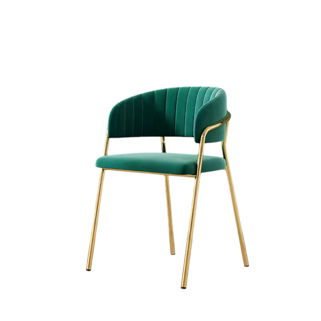 Modern Comfortable Velvet Living Room Chair Gold Legs Dining Chair For Restaurant Home Furniture