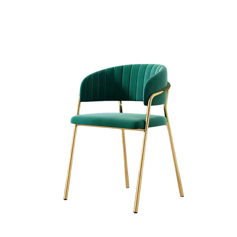 Modern Comfortable Velvet Living Room Chair Gold Legs Dining Chair For Restaurant Home Furniture