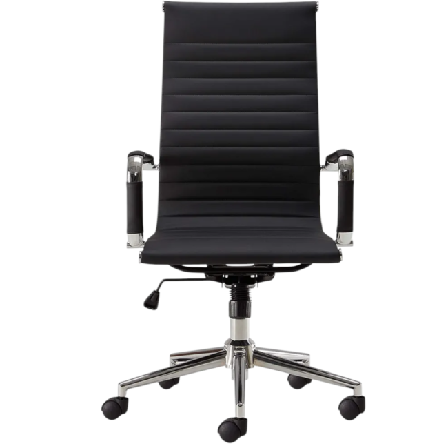 Executive Chair Rio Black - Best Office PU Leather Chairs for Boss - Image 2