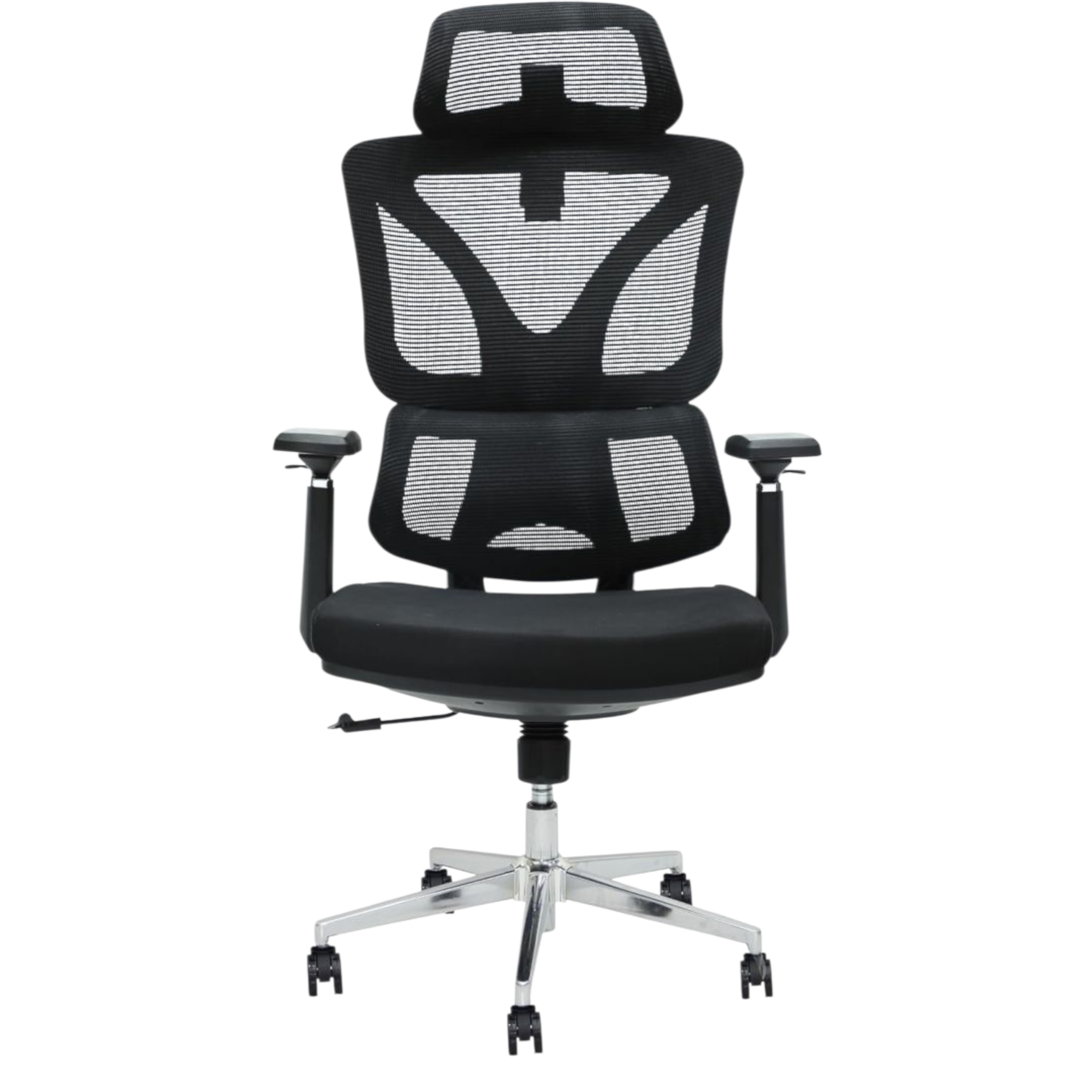 Ergonomic office chair with breathable mesh back, adjustable headrest and armrests