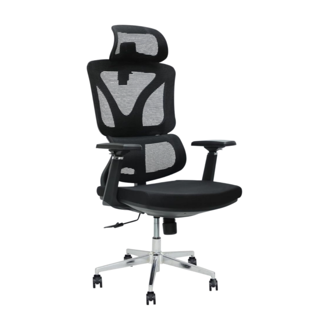 Ergonomic office chair with breathable mesh back, adjustable headrest and armrests - Image 2