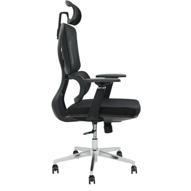 Ergonomic office chair with breathable mesh back, adjustable headrest and armrests - Image 3