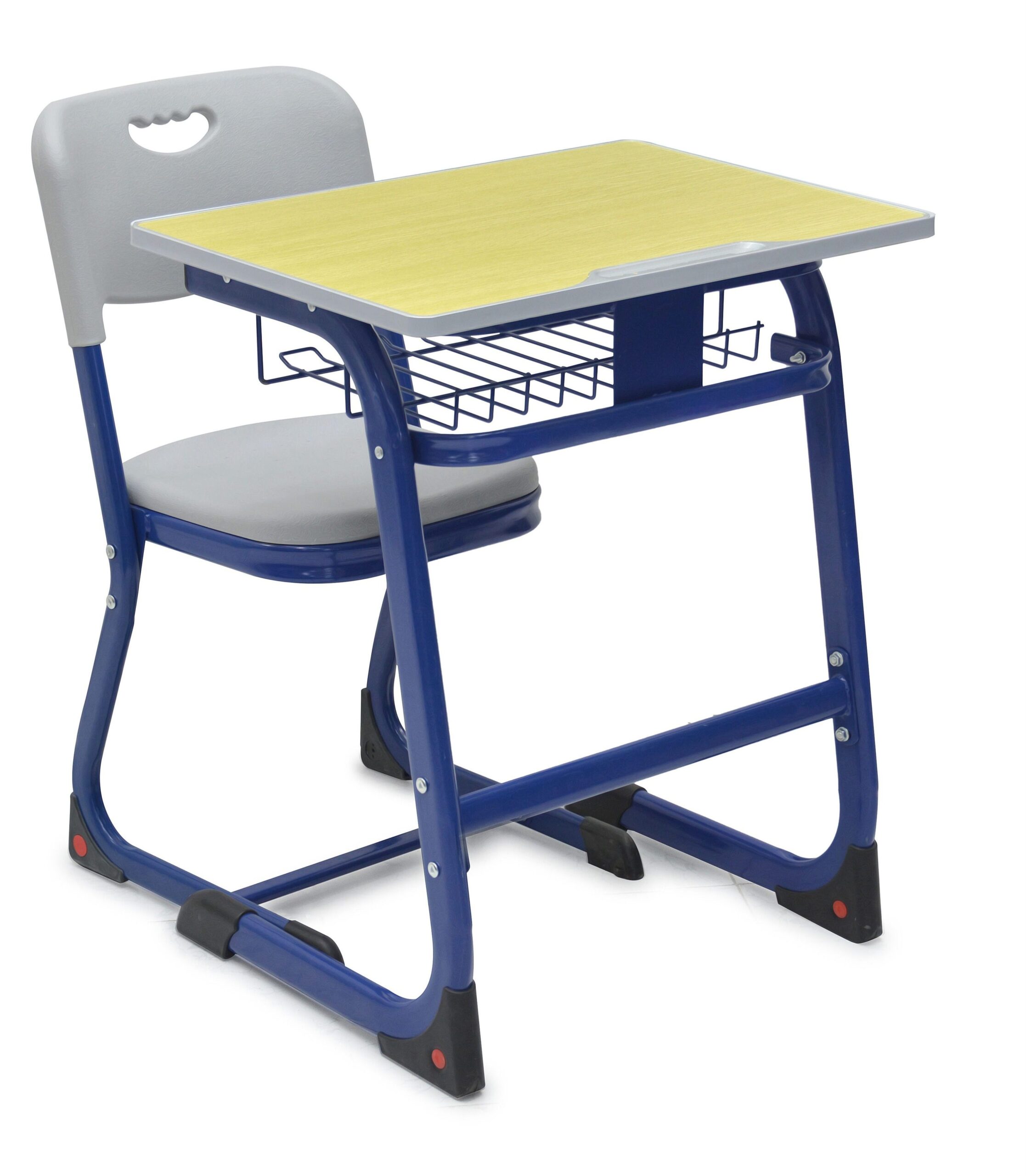 Executive Study Table Chair ZH-ST07–BLUE/GREY With Metal Legs Padded Seat