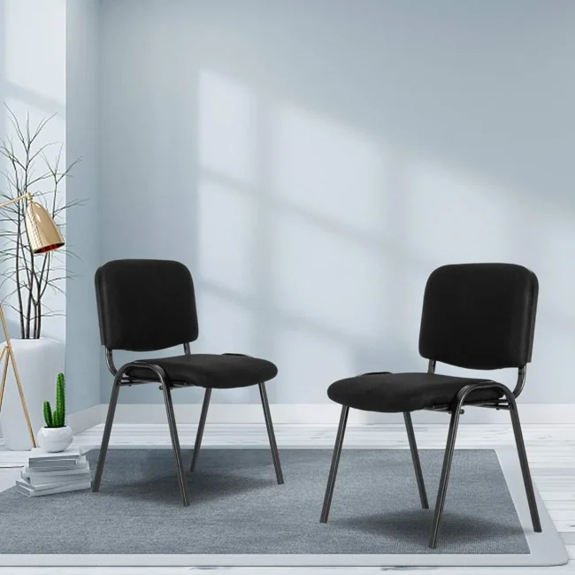 Conference Room Stackable Armless Chair, Office Guest & Reception Chair, Stacking Meeting Chair - Image 3