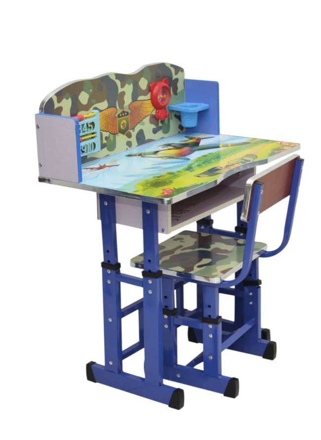 Kids Study Table And Chair Set Adjustable Height - Image 4