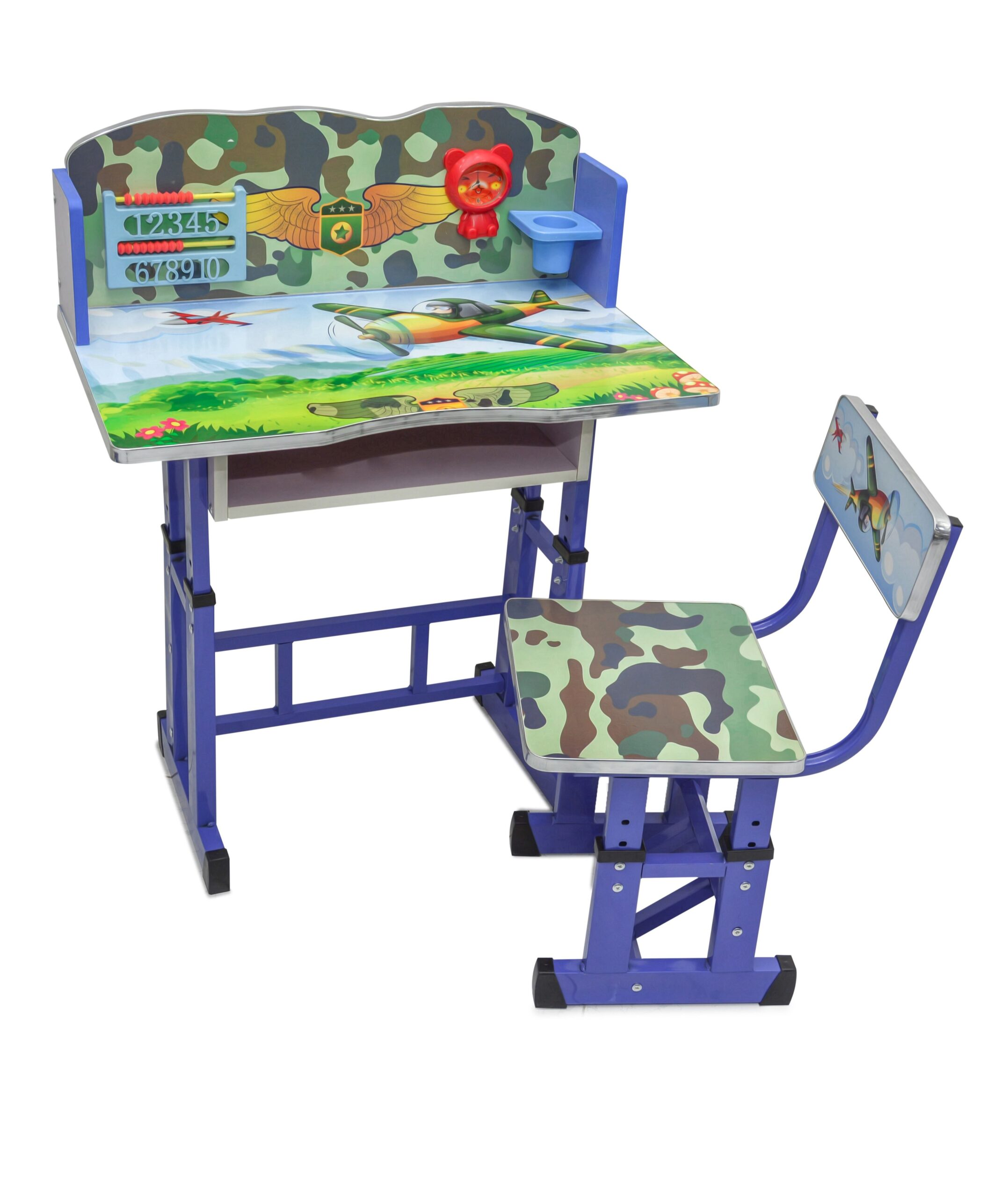 Kids Study Table And Chair Set Adjustable Height