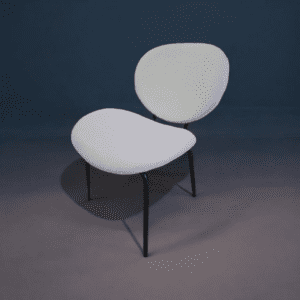 Modern Bouclé Accent Chair with Metal Legs | Minimalist Designer Seating