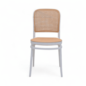 Modern Rattan Cane Dining Chair | Thonet Style Woven Bistro Seat | Side Chair for Home, Cafe, Office