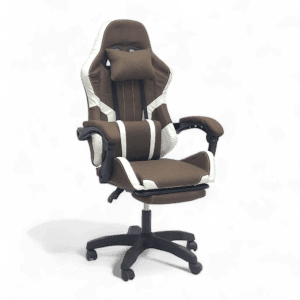 Fabric Gaming Chair - Reclining High Back Office Chair - Adjustable Height, Headrest, Footrest and Lumbar Support - Swivel Video Game Chair - Ergonomic Computer Gaming Chair