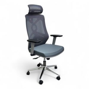 Ergonomic Office Chair with Adjustable Headrest & Lumbar Support – High Back Mesh Desk Chair with Flip-Up Armrests, Swivel Base, and Breathable Backrest – Executive Computer Chair