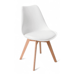 Mid-Century Modern Tulip Dining Chair with Wood Legs