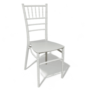 White Chiavari Wedding Chair – Durable Resin Event Seating for UAE Weddings & Banquets