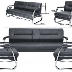 Modern 5-Seater Office Sofa Set