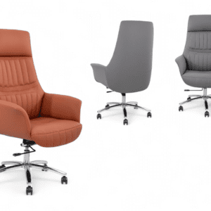 High-Back Ergonomic Leather Office Chair