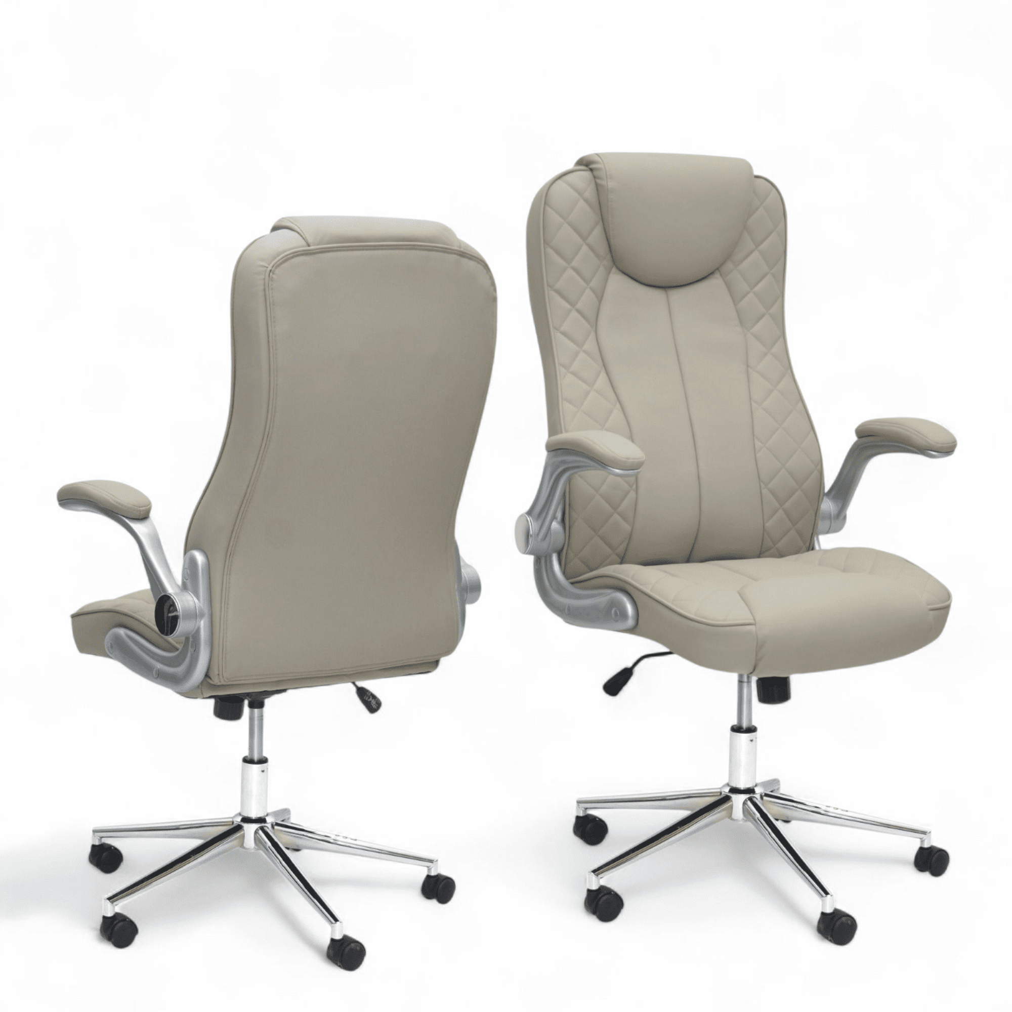 Ergonomic High-Back Executive Chair with Flip-Up Arms