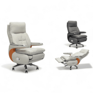 Premium Motorized Leather Executive Chair with USB Charging & Recline
