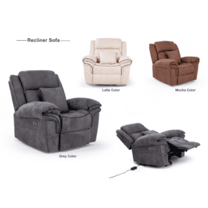 Luxury Power Recliner Sofa with USB Charging Port